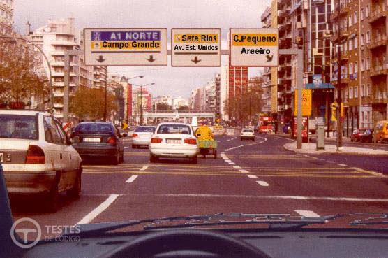 Pergunta IMT: Para seguir a direcção Areeiro devo: